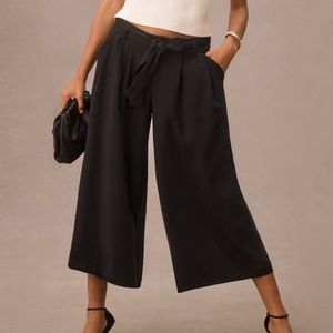 Anthropologie Maeve Tie Waist Wide Leg Crop
